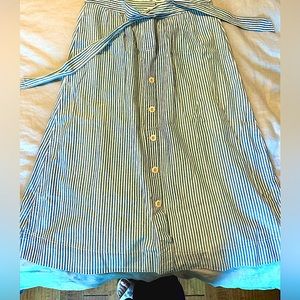 Madewell button front chambray skirt